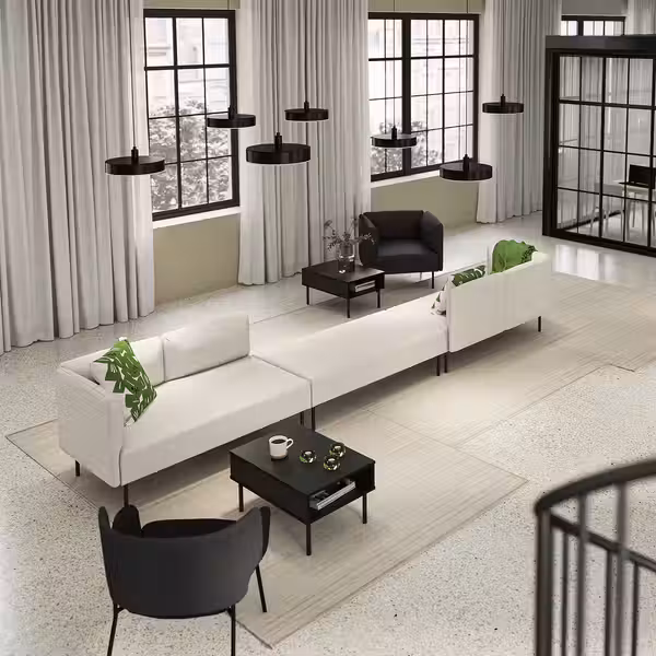 LILLEHEM 6-м модульный диван - Vissle/бежевый металлический - фото 2