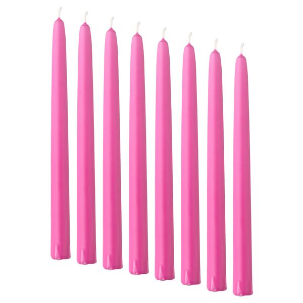 Неароматическая свеча КЛОКХЕТ, темно-розовый (25 см) - фото 1