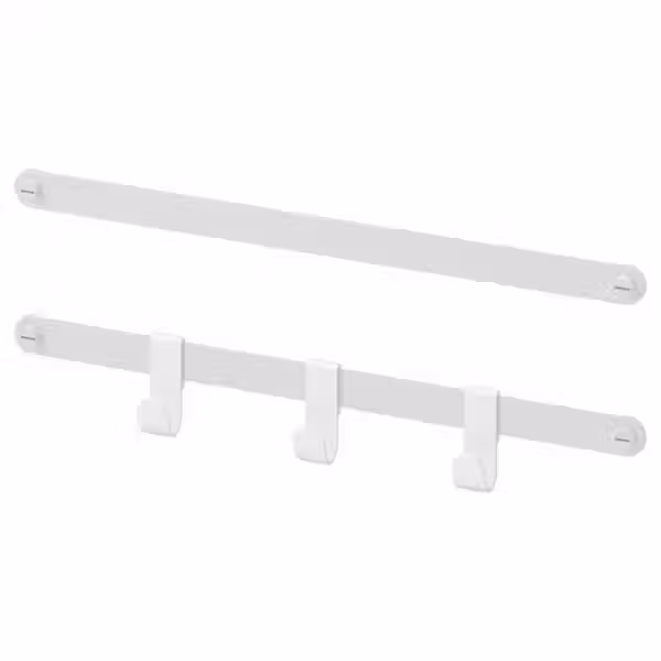 HJÄLPA 2 накладные шины+3 крючка - белый 40 см - схема-чертеж с размерами