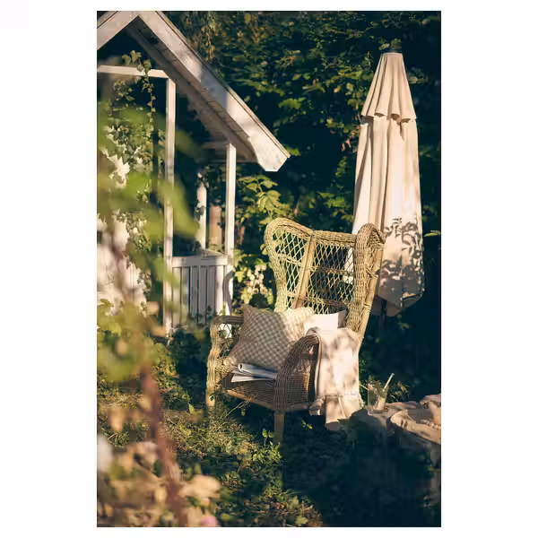 RISHOLMEN РИСХОЛЬМЕН Кресло с подголовником, д/дома/сада - коричневый - фото 4