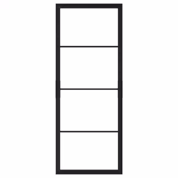 SKYTTA Рама раздвижной двери - чёрный 77x196 см - схема-чертеж с размерами