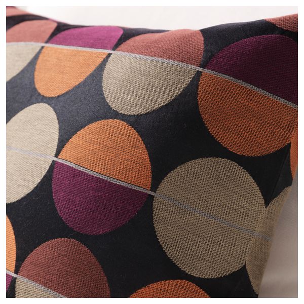 Чехол на подушку ОТТИЛЬ, черный, разноцветный (50x50 см) - фото 2