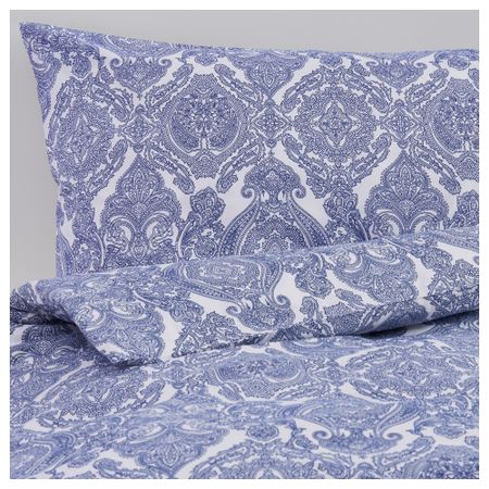 Пододеяльник и 1 наволочка СКОРПИЛ, синий, белый