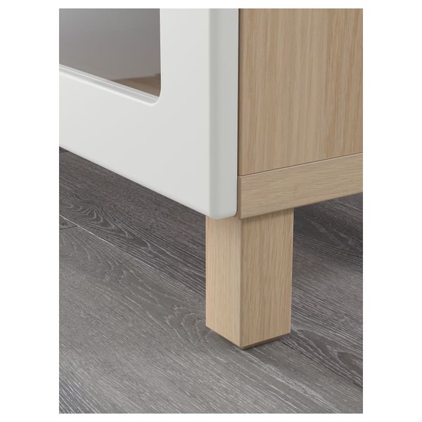 Тумба для ТВ с ящиками БЕСТО, под беленый дуб, Марвикен белый прозрачное стекло (180x40x74 см) - схема-чертеж с размерами