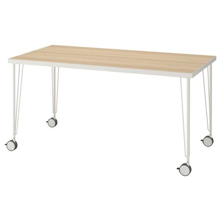 Стол, белый под беленый дуб/белый 150x75 см IKEA LINNMON ЛИННМОН / KRILLE КРИЛЛЕ 893.295.55