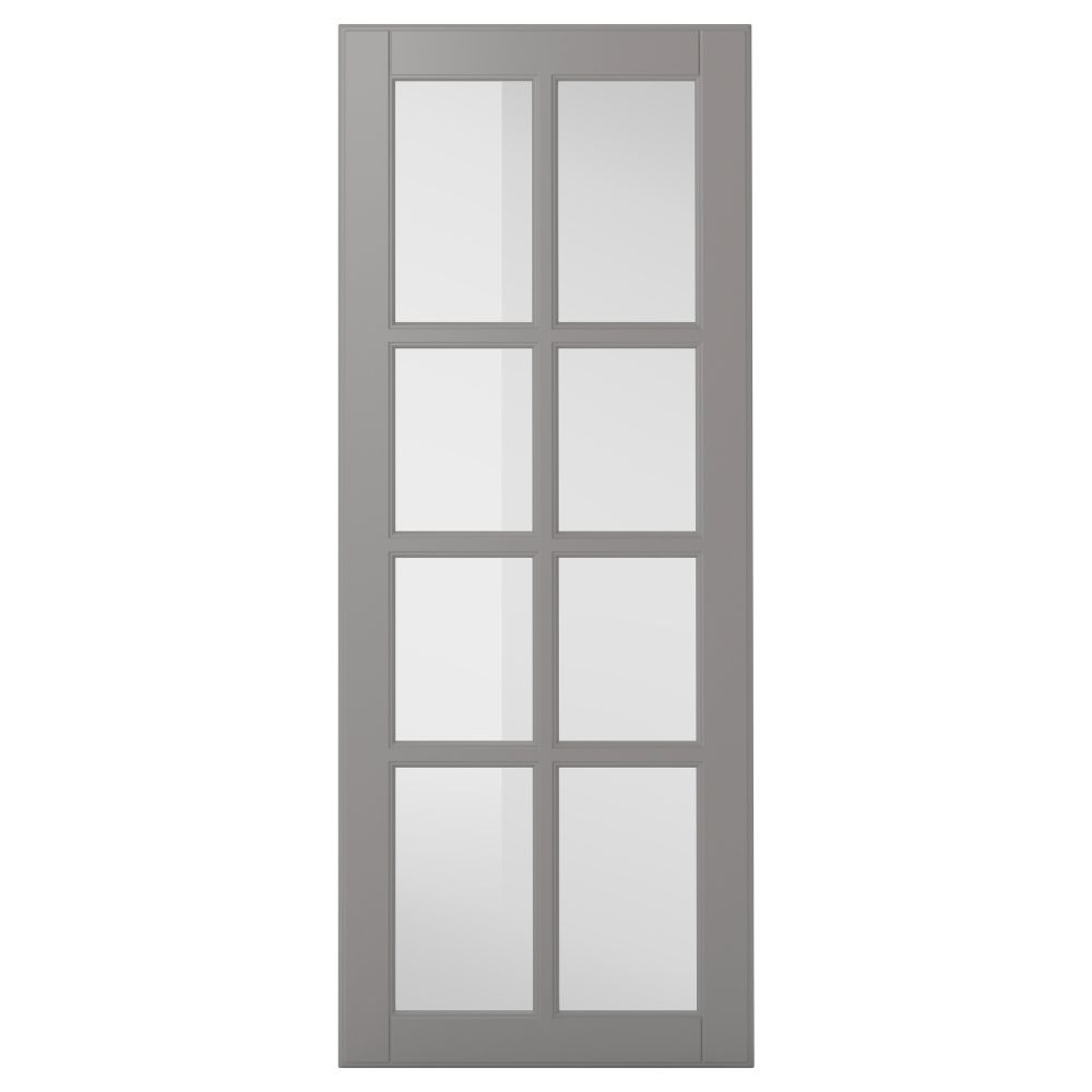 Стеклянная дверь БУДБИН, серый - фото 1