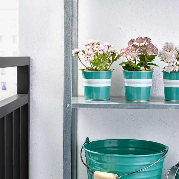 Кашпо, для дома, улицы бирюзовый 9 см IKEA КЭКИПЛОММОН 704.523.43 - фото 3