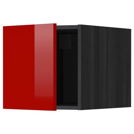 Верхний шкаф МЕТОД, черный, Рингульт красный (40x40 см)