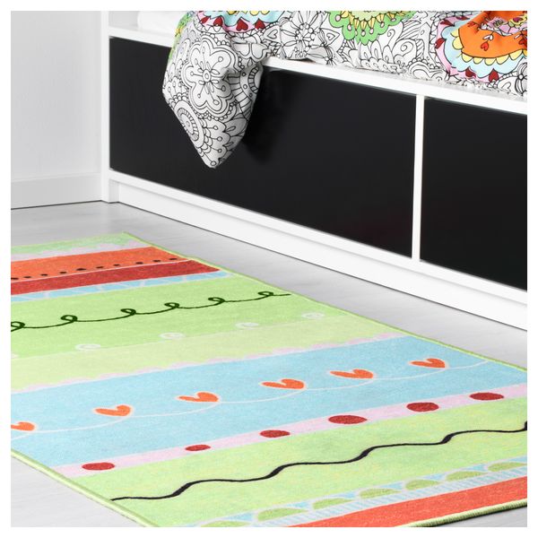 Ковер ВЭНСКАПЛИГ, разноцветный (80x160 см) - схема-чертеж с размерами