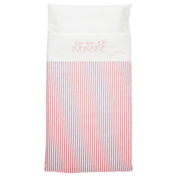 Пододеяльник, наволочка для/кроватки, в полоску/красный 110x125/35x55 см IKEA ГУЛСПАРВ 704.270.75 - фото 5
