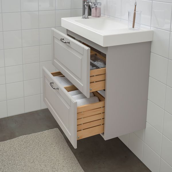 IKEA в интерьере ванной - схема-чертеж с размерами