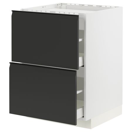 Шкаф для варочной панели, 2 фасада, 2 ящика IKEA METOD МЕТОД, MAXIMERA МАКСИМЕРА 294.935.96