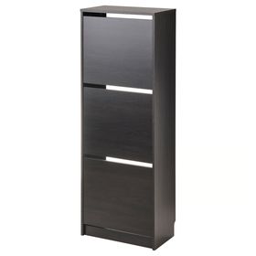 BISSA Галошница,3 отделения - черно-коричневый 49x28x135 см