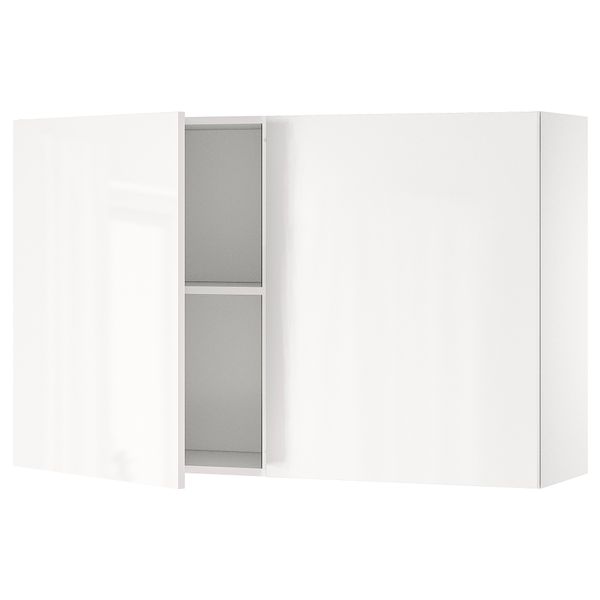 Навесной шкаф с дверями, глянцевый белый, 120x75 см IKEA KNOXHULT КНОКСХУЛЬТ 103.268.09 - фото 1
