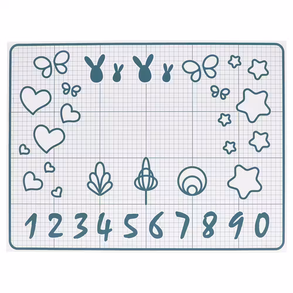 BAKTRADITION Коврик для выпечки - белый/бирюзовый 61x46 см - фото 1