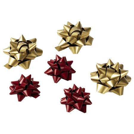 Подарочный бант, красный/золотой IKEA VINTER 2020 ВИНТЕР 2020 304.827.33