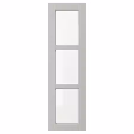 LERHYTTAN Стеклянная дверь - светло-серый 30x100 см