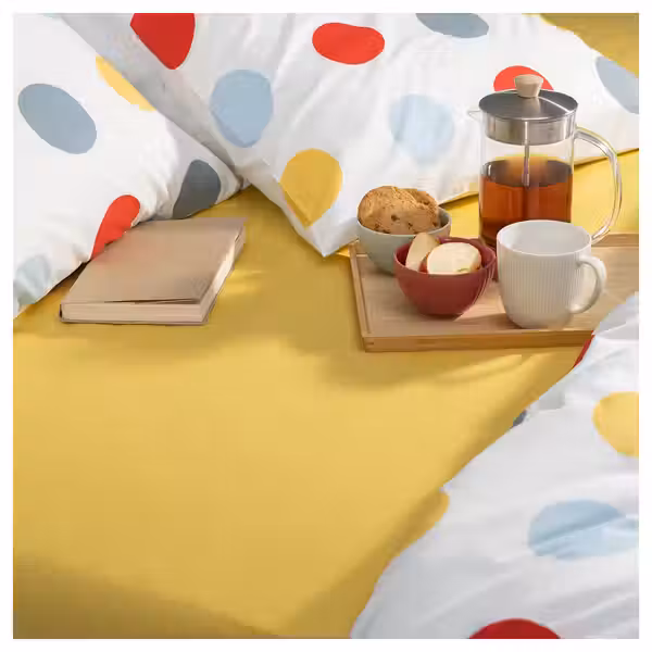 BRUKSVARA БРУКСВЭРА Простыня натяжная - желтый 140x200 см - фото 3