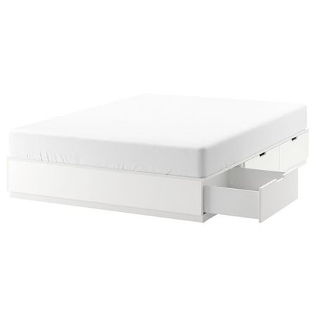 NORDLI Каркас кровати с ящиками - белый 160x200 см