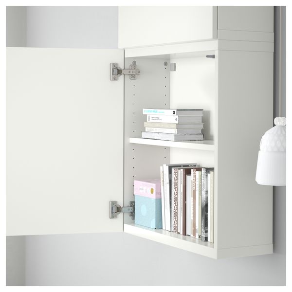 Навесной шкаф с 2 дверями БЕСТО, Лаппвикен белый (60x20x128 см) - схема-чертеж с размерами