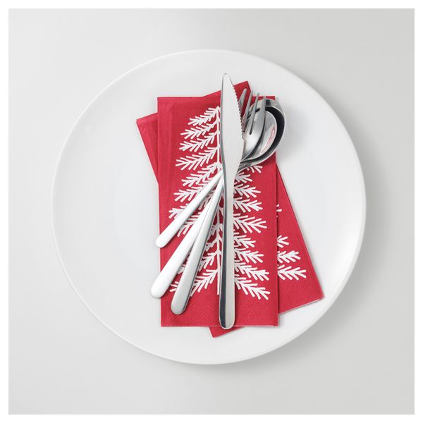 Салфетка бумажная ВИНТЕР 2017, красный, белый (38x38 см) - схема-чертеж с размерами