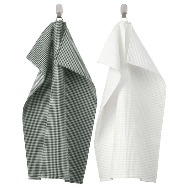 Полотенце кухонное, белый/зеленый 50x70 см IKEA TROLLPIL ТРОЛЛЬПИЛ 803.653.31 - схема-чертеж с размерами