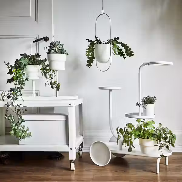 CHILISTRÅN Кашпо подвесное - д/дома/улицы белый 12 см - фото 3