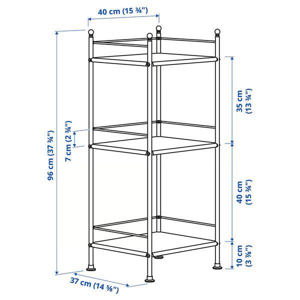 IKEA, дополнительный ракурс - схема-чертеж с размерами