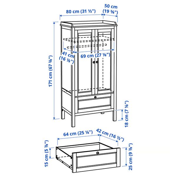 IKEA, дополнительный ракурс - схема-чертеж с размерами