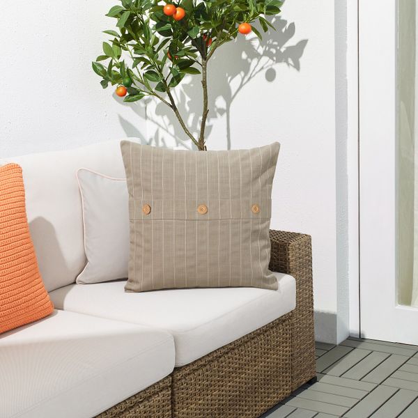 Чехол на подушку, для дома, улицы/бежевый 50x50 см IKEA FESTHOLMEN ФЕСТХОЛЬМЕН 804.112.53 - фото 7