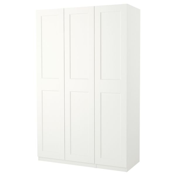 Гардероб, белый, Гримо белый 150x60x236 см IKEA ПАКС 992.488.32 - фото 2