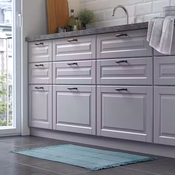 SORTSÖ Ковер, безворсовый - голубой 55x85 см - схема-чертеж с размерами