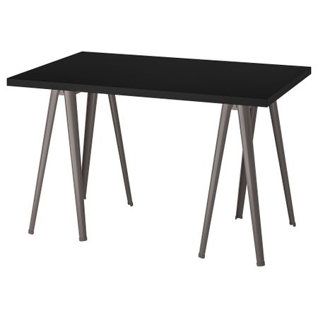 Письменный стол, 120x80 см, черный, темно-серый IKEA MÅLVAKT МОЛВАКТ, NÄRSPEL НЭРСПЕЛЬ 394.399.62
