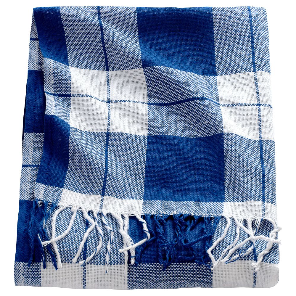 Плед АННАМИА, клетка, синий (140x205 см) - фото 1