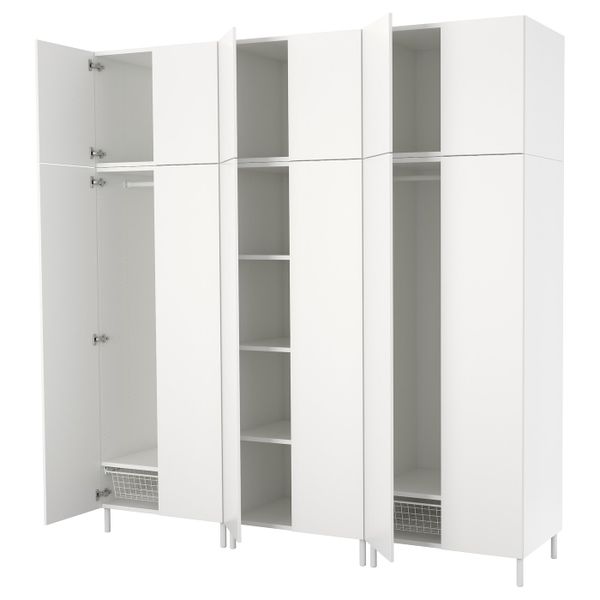 Гардероб, белый/Фоннес белый 240x57x251 см IKEA OPPHUS ОПХУС 892.401.48 - фото 1