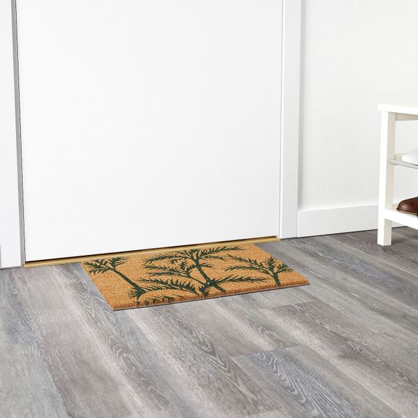 Придверный коврик для дома, зеленый пальма/неокрашенный 40x60 см IKEA СОММАР 2020 704.648.50 - фото 2