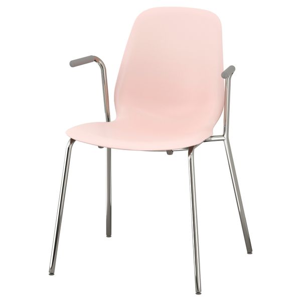 Легкое кресло ЛЕЙФ-АРНЕ, розовый, Дитмар хромированный - фото 1
