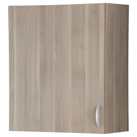 Навесной шкаф с дверцей АЛЬБРУ, серо-коричневый (60x70 см)