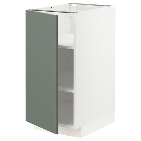 Напольный шкаф с полками, белый/Бодарп серо-зеленый 40x60 см IKEA METOD МЕТОД 793.167.18
