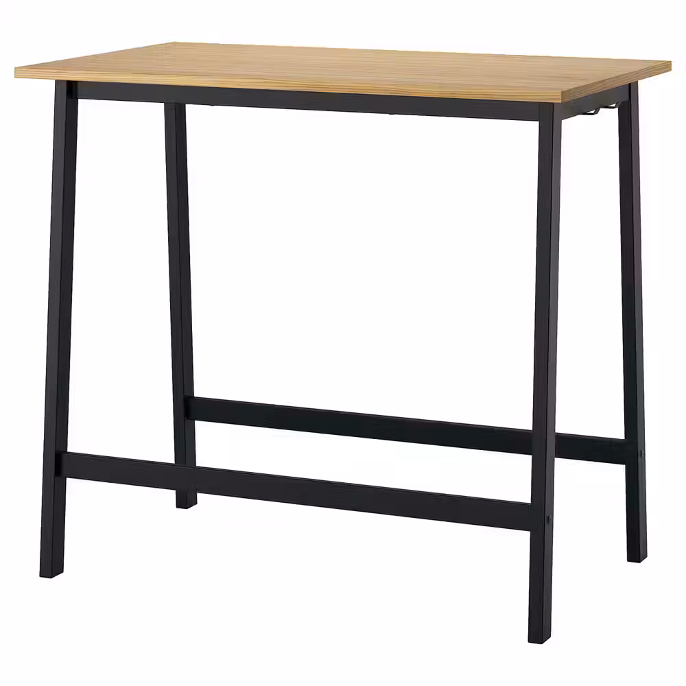 MITTZON МИТТЗОН Конференц-стол - дубовый шпон/чёрный 120x68x105 см - фото 1