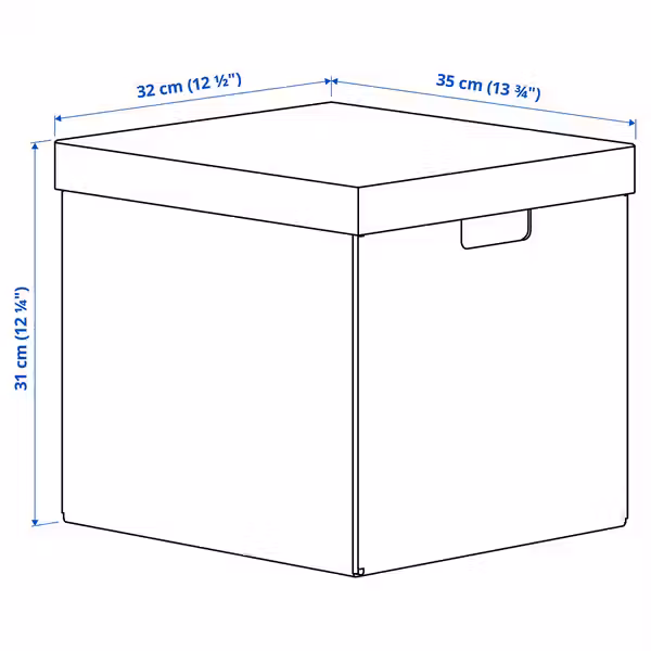 FJÄDERHARV ФЬЕДЕРХАРВ Коробка с крышкой - антрацит 32x35x31 см - фото 8