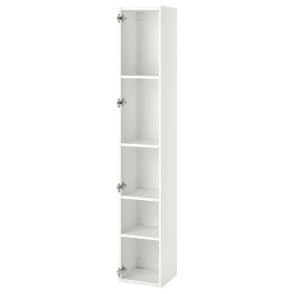 ENHET Высокий шкаф с 4 полками - белый 30x30x180 см - схема-чертеж с размерами