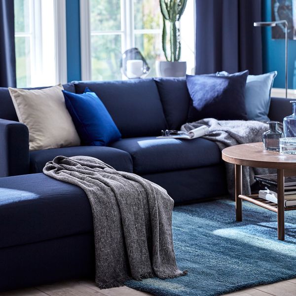 Плед, серый 130x170 см IKEA INGRUN ИНГРУН 804.093.92 - схема-чертеж с размерами