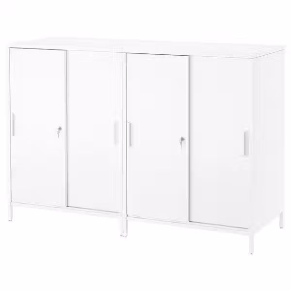 TROTTEN Шкаф с раздвижными дверцами - белый 160x110 см - фото 1