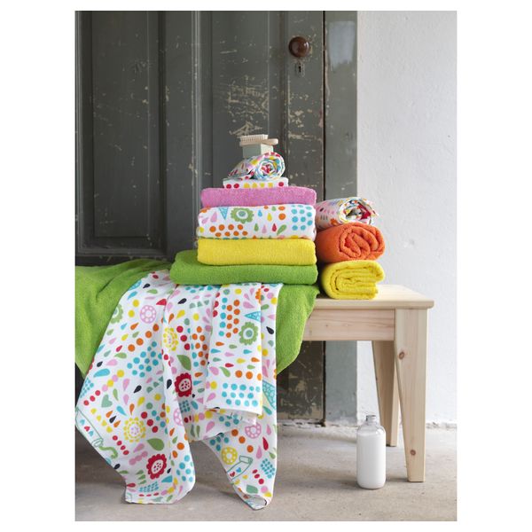 Банное полотенце ЛЁННЕРН, разноцветный (70x140 см) - схема-чертеж с размерами