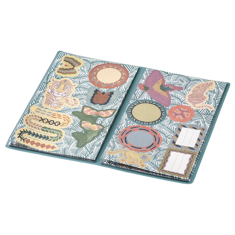 Папка с наклейками, разноцветный/мир животных IKEA ИЛЛБАТТИНГ 404.576.86 - фото 1