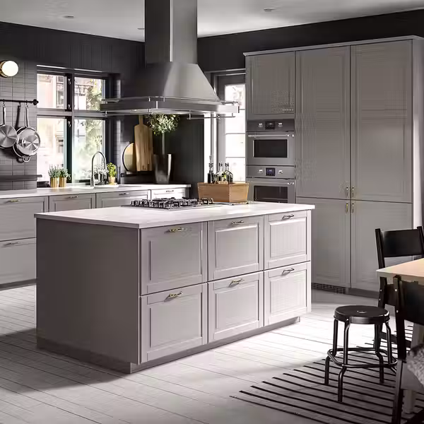 BODBYN Фронтальная панель ящика - серый 40x10 см - схема-чертеж с размерами