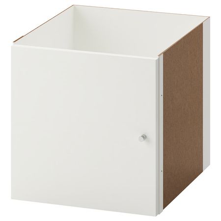 KALLAX Вставка с дверцей - глянцевый белый 33x33 см