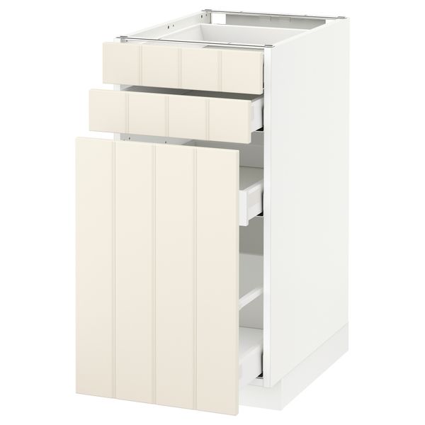 Напольный шкаф с выдвижными модулями, 2 фронтальные панели МЕТОД / МАКСИМЕРА, белый, Хитарп белый с оттенком - схема-чертеж с размерами