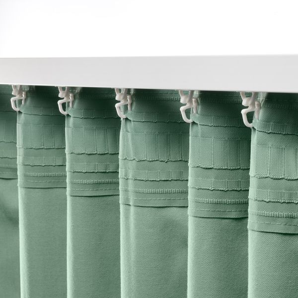 Затемняющие гардины, 1 пара, светло-зеленый 140x300 см IKEA SANELA САНЕЛА 804.189.09 - фото 2